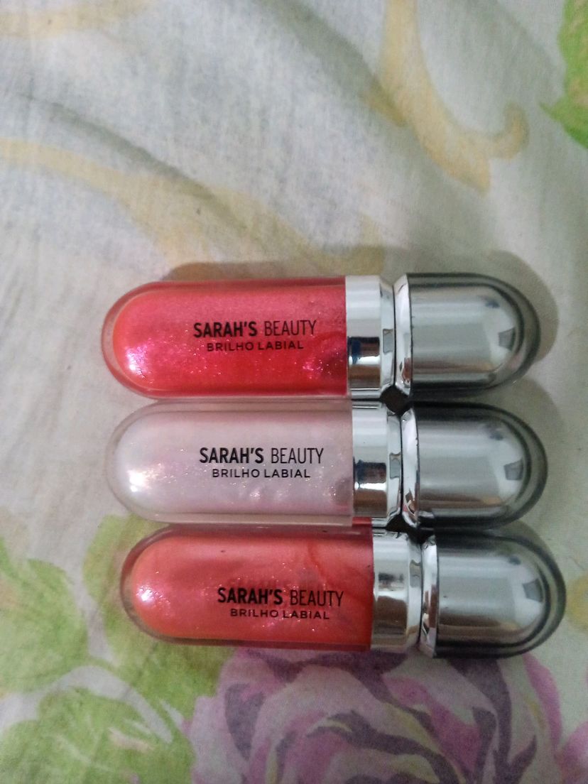 Kit 3 Brilhos Labiais Sarahs Beauty | Maquiagem Feminina Sarah's Beauty ...