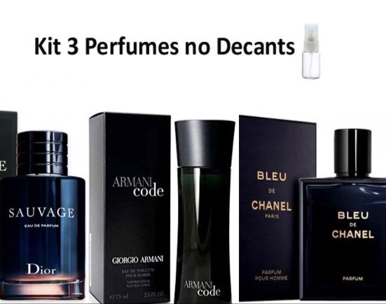 Kit 3 Decants 5ml Cada : Sauvage Dior + Armani Code + Bleu de Chanel +  Brinde! | Perfume Masculino Dior Nunca Usado 40797407 | enjoei