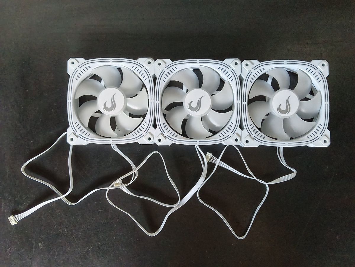 Kit 3 Fans Coolers Gamer Rise Mode Aura Frost Pro Argb 120mm Conector 6 ...