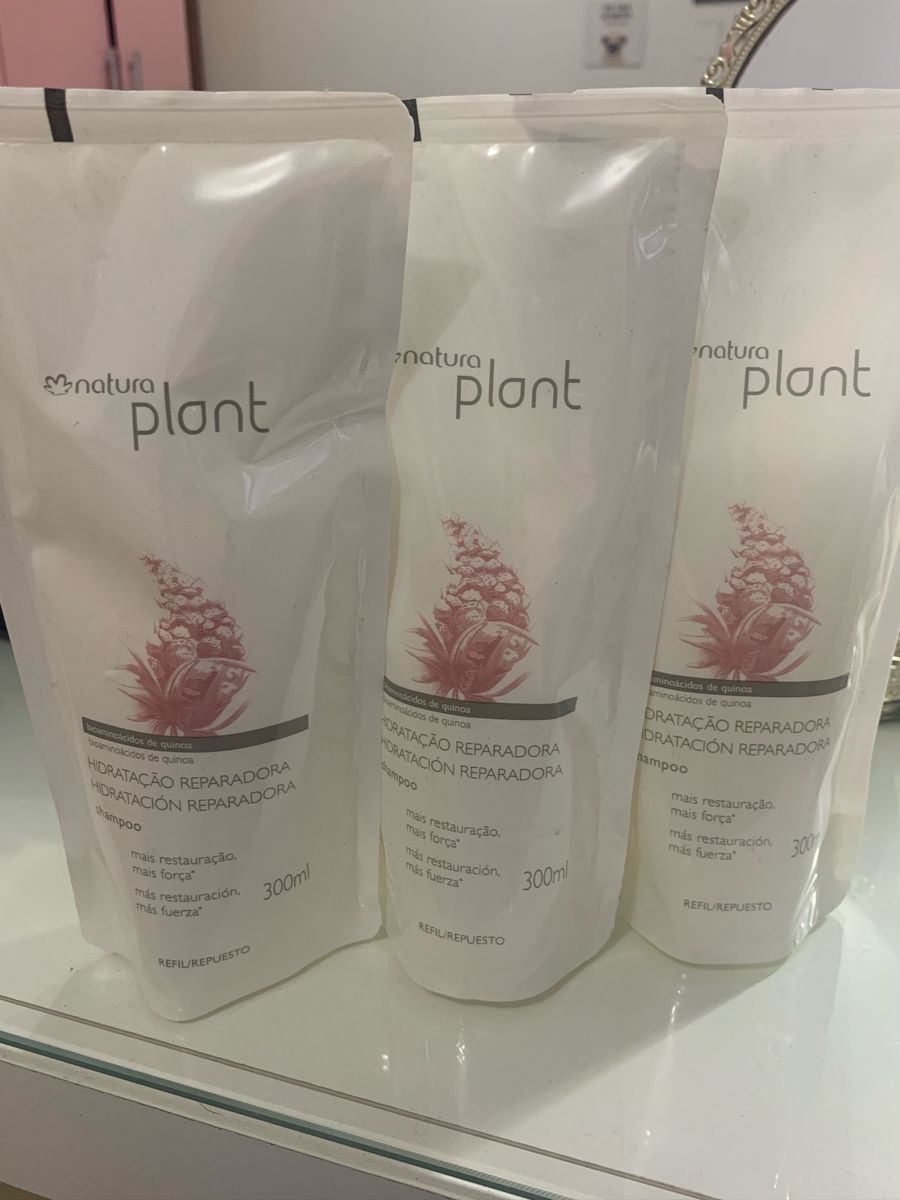 Kit 3 Refil Shampoo Natura Plant Cosmético Feminino Natura Novo