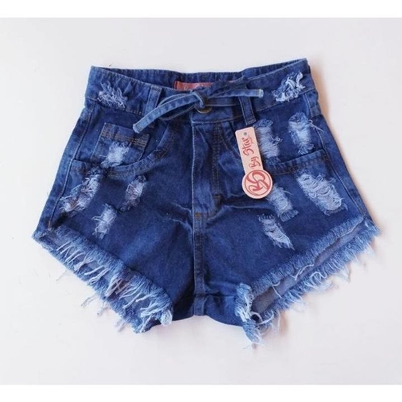 Short Jeans Hot Pants Cintura Alta - Compre Agora