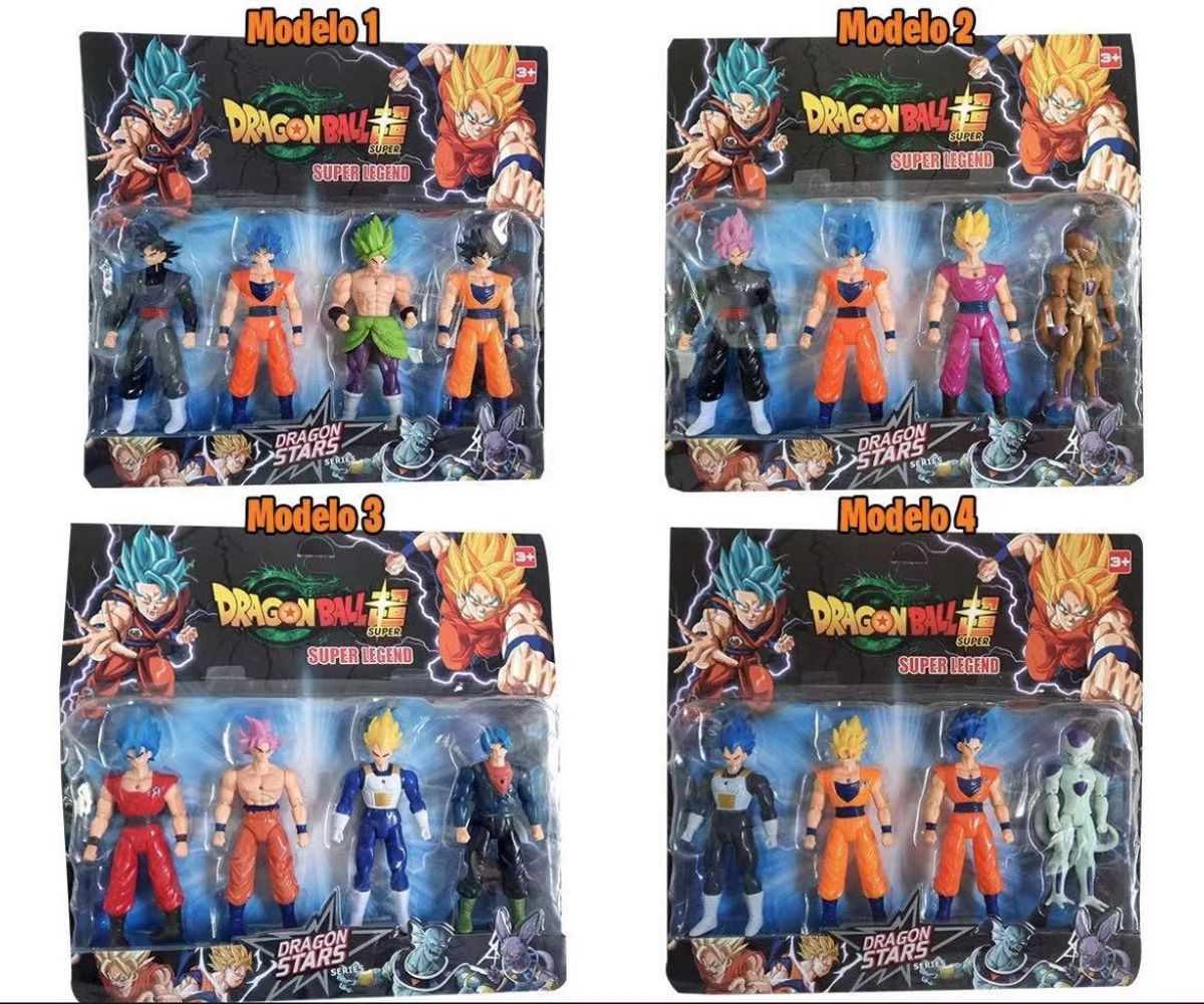 Kit Bonecos Dragon Ball Z Goku /vegita /gohan 14 Cm Articulados