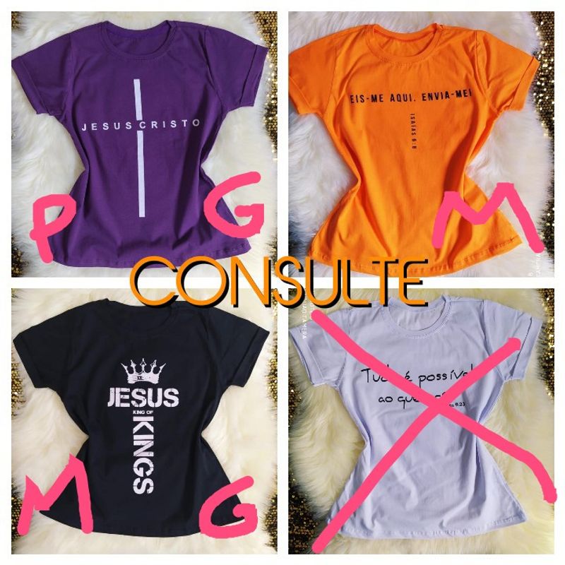 Camisetas hot sale evangelicas femininas