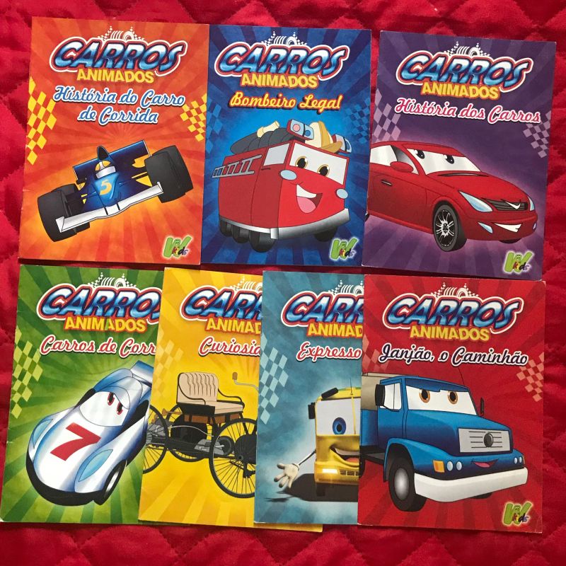 Kit Livros Infantis - Carros Animados