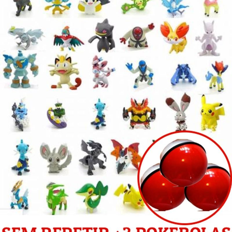 Brinquedo Pokemon Miniatura Dedoche - 10 Unidades