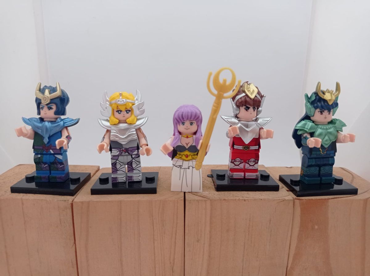 Kit 5 Bonecos Lego Cavaleiros do Zodíaco - Edição Especial Bloco de ...