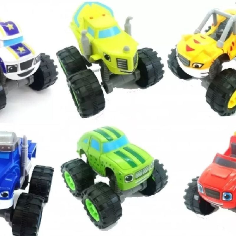 Blaze Monster Machines Kit Com 6 Carrinhos Fricção