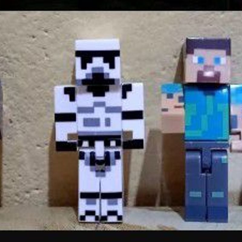 Kit Cartelado Minecraft Bonecos Herois Vingadores Patrulha - SM