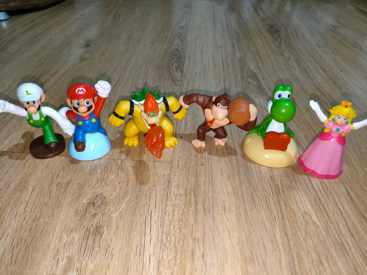 Kit 6 Personagens Super Mario Mcdonalds | Brinquedo para Bebês Mcdonald ...