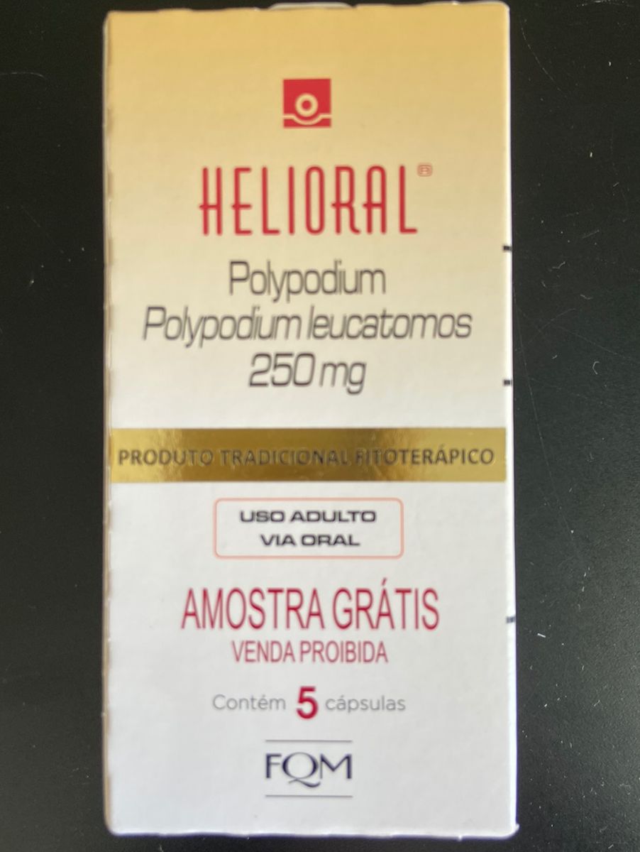 Kit Amostra Grátis Helioral 250mg 20 Cápsulas | Cosmético Feminino Fqm ...