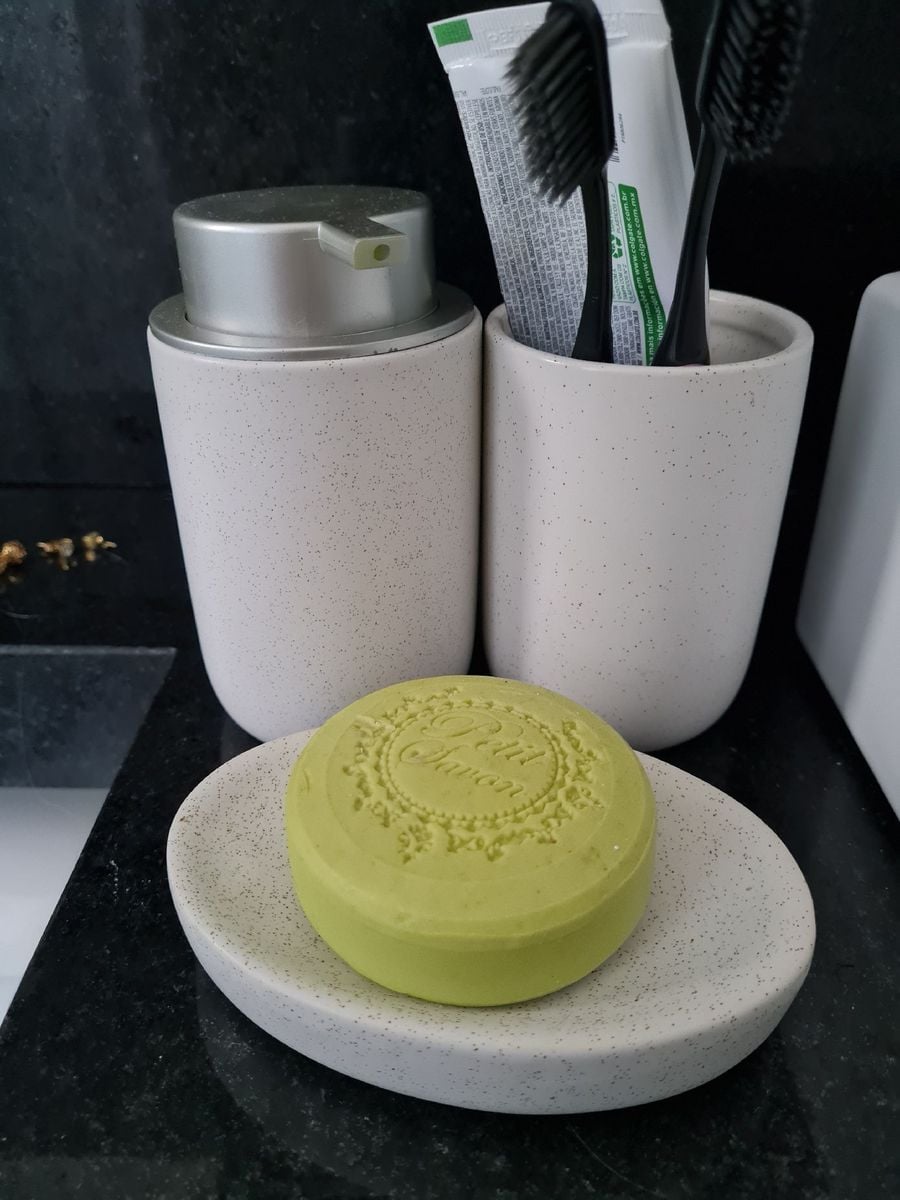 Kit Banheiro/ Lavabo Tok Stok Cerâmica Estilo Cimento | Item de ...