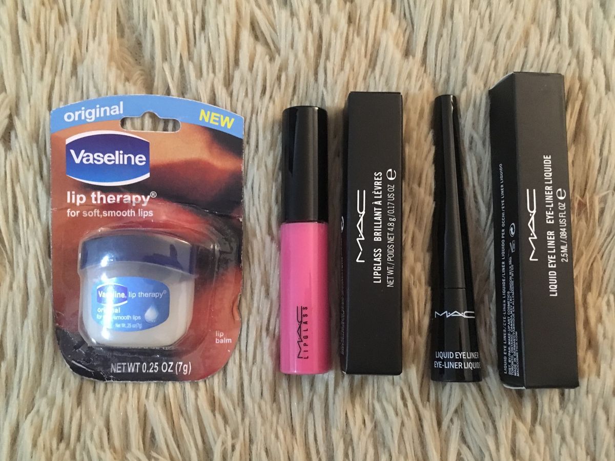 kit boca e olhos mac + vaseline - maquiagem mac