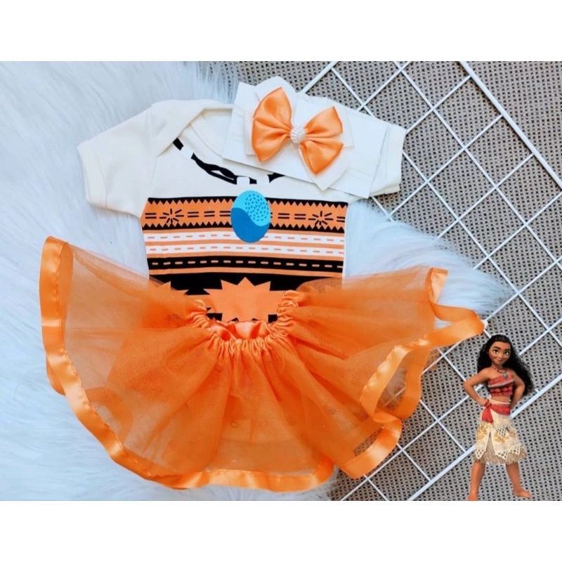 Kit Body Temático Moana, Roupa Infantil para Bebê Nunca Usado 89919052