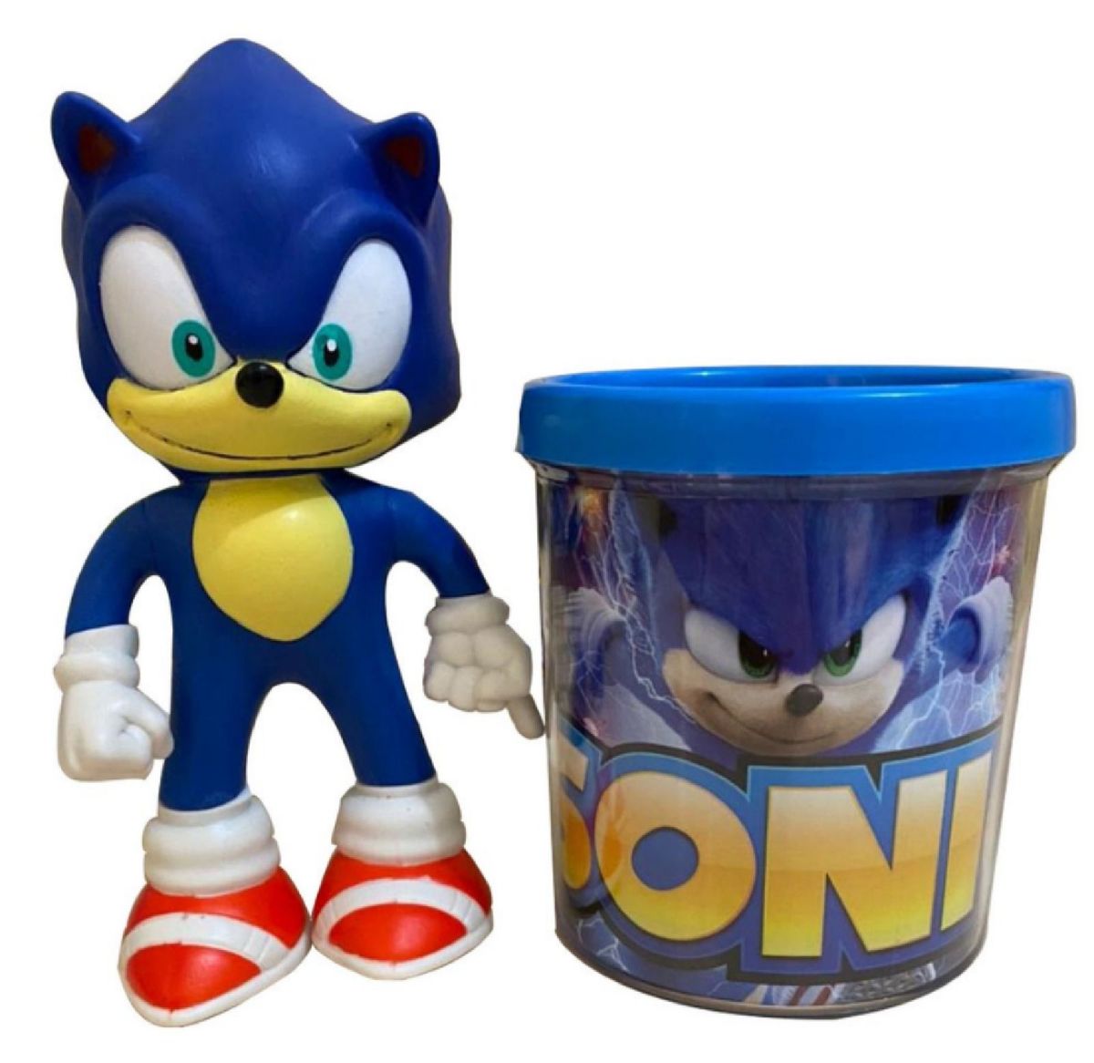 Kit Boneco Sonic Azul Articulado 15Cm + Caneca 350Ml Nº1 na Americanas  Empresas