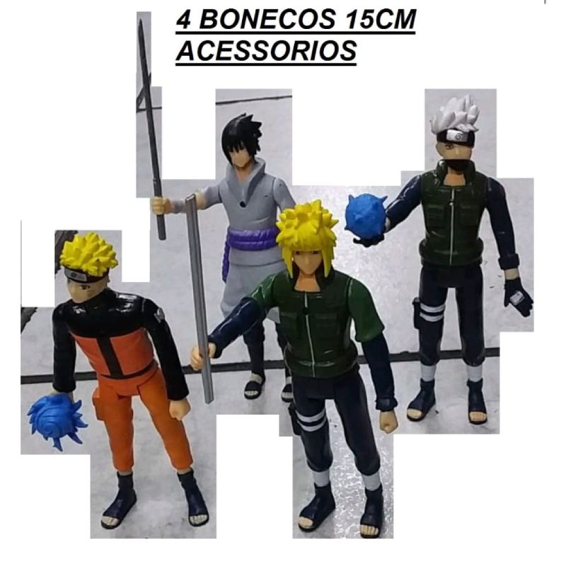 Naruto Kit Completo 6 Bonecos Com Led Articulados 15cm em Promoção