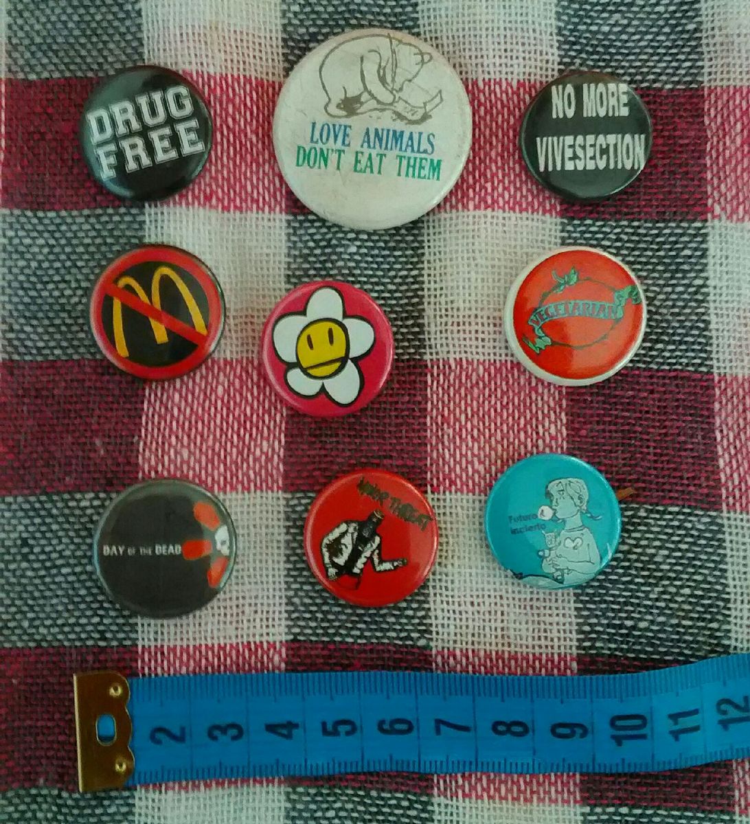 Kit Buttons Vegetarian Straight Edge Item de Música Veggie Usado