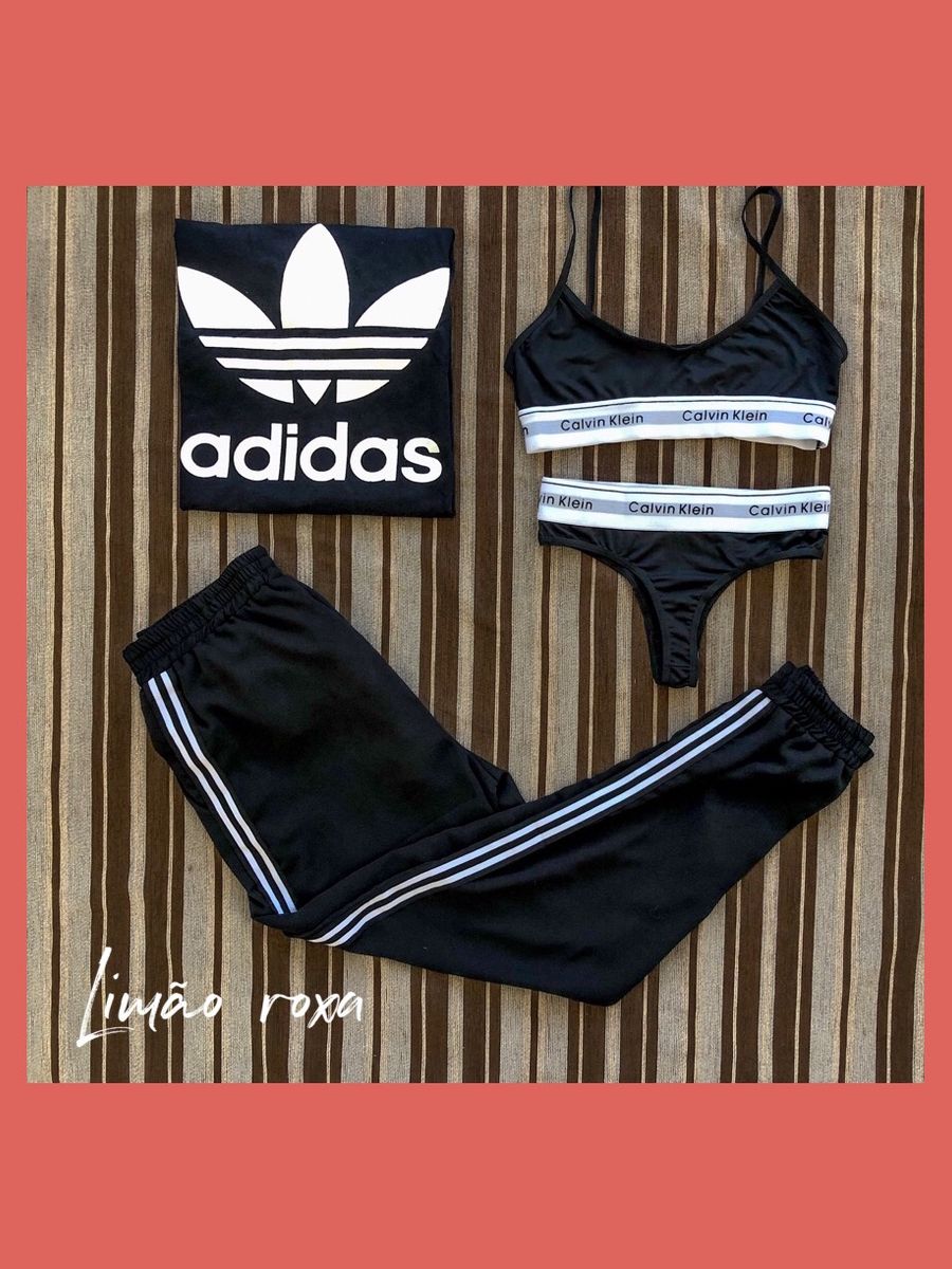 calça e blusa adidas feminina