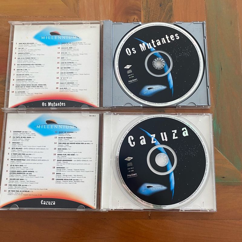 Kit Cds Série Millennium 20 Músicas do Século Xx Mutantes e Cazuza