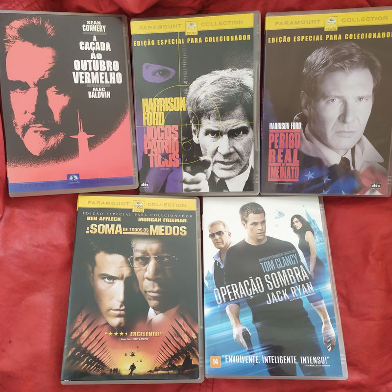 Kit Coleção Jack Ryan Tom Clancy 5 Filmes | Filme e Série Dvd