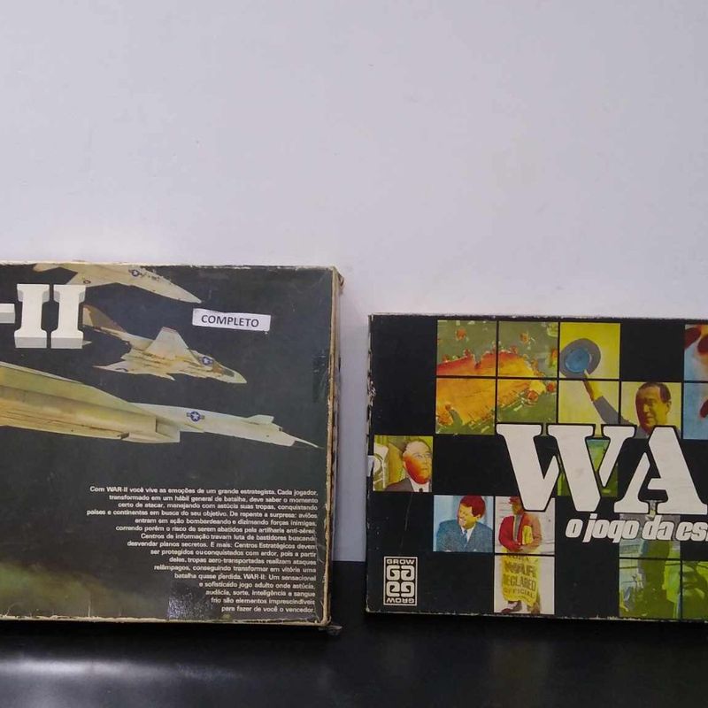 Brinquedos Raros - Jogo War II tabuleiro de encaixe Década de 1980