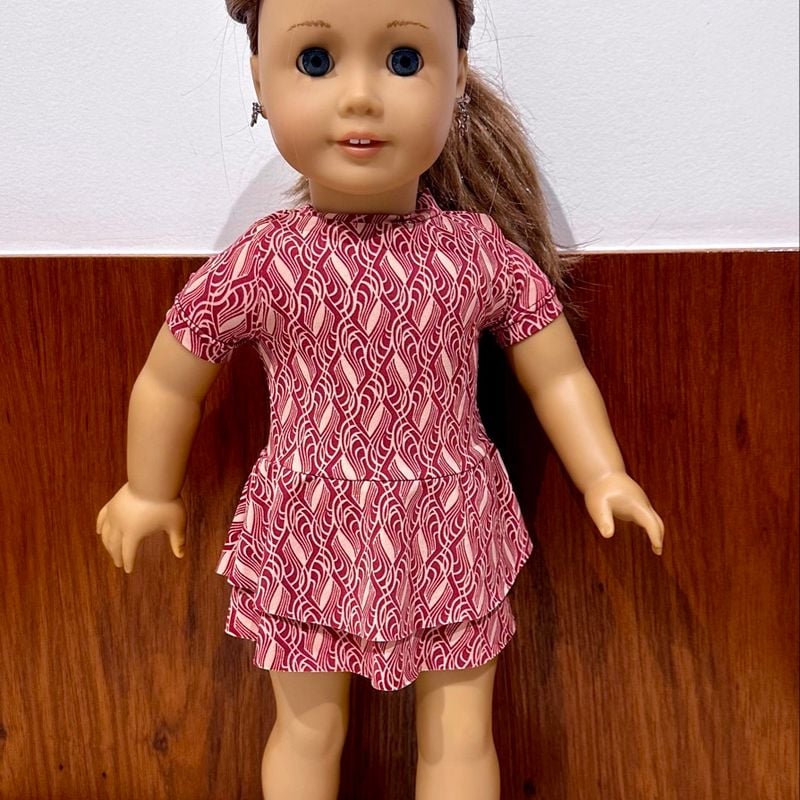 Kit com 2 Vestidos de Lycra para Boneca American Girl Our