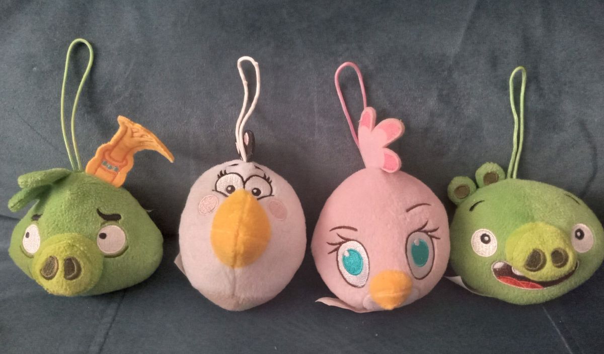 Kit com Pelúcias Angry Birds Mc Donalds Mc Donalds Usado