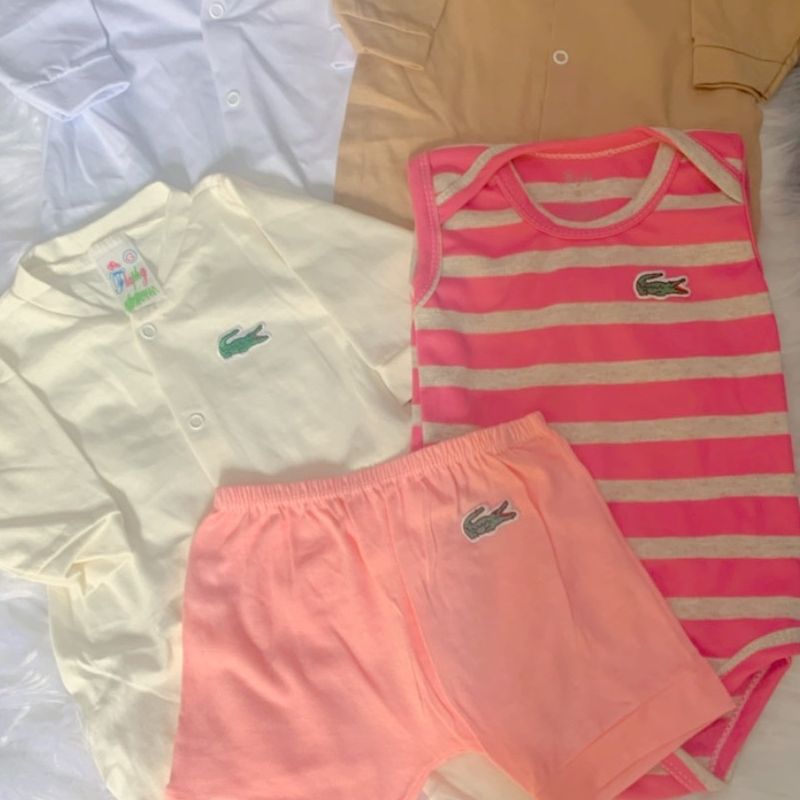 kit Lacoste para bebê menina