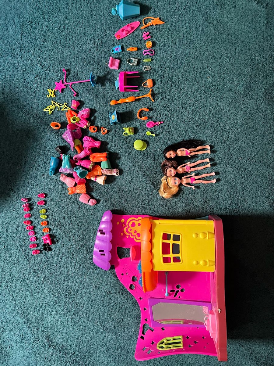 Kit Completo Casa da Polly com Roupas Bonecas Antigo Anos 2000 ...