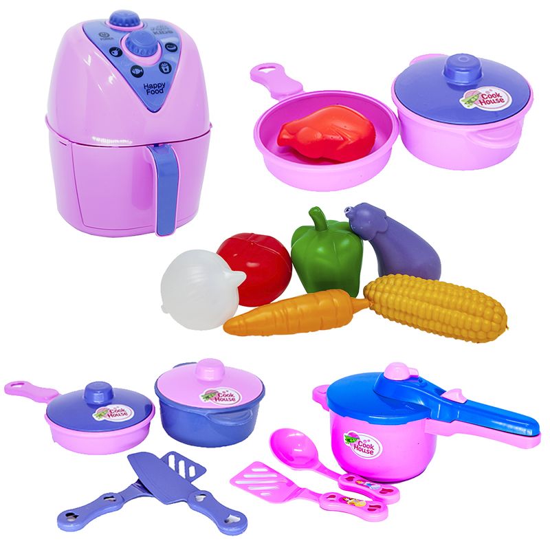 FOYTOKI 1 Conjunto Brinquedos De Cozinha Para Crianças Fingir Cozinhar  Brinquedos Jogo De Comida Para Crianças Brinquedo Air Frye Infantil Filho  Abdômen Gosto Utensílios De Cozinha : : Cozinha