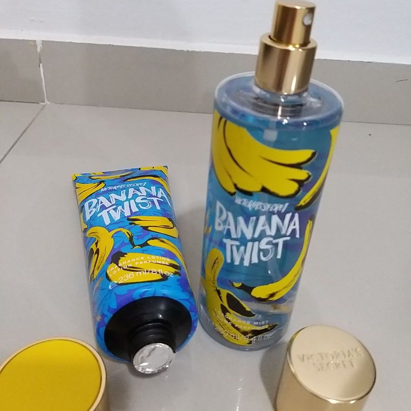 Kit Creme e Body Splash Banana Victoria Secret Perfume Feminino