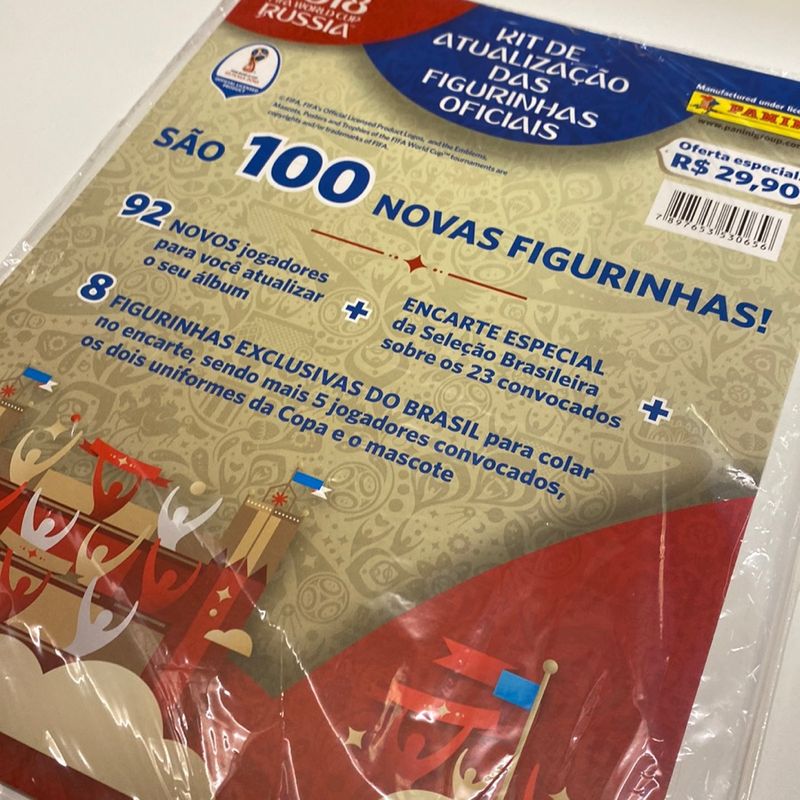 Kit Atualizaçao 100 Figurinhas Copa 2018 Russia