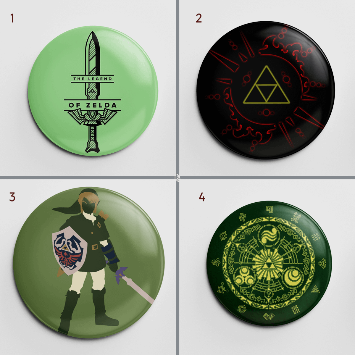 Kit de Bottons 5 Unidades The Legend Of Zelda - Vários Tamanhos | Jogo ...