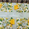 kit guardanapos oxford amarelo canário | toque de elegância à mesa - panos & guardanapos design de mesa