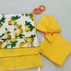 kit guardanapos oxford amarelo canário | toque de elegância à mesa - panos & guardanapos design de mesa