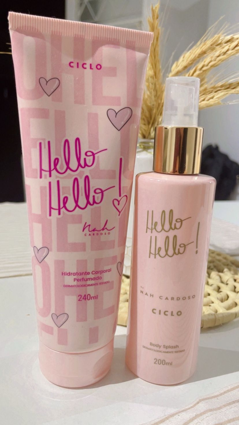Kit Hidratante e Body Splash Hello Hello | Perfume Feminino Nah Cardoso ...