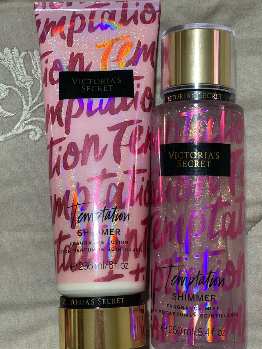 Kit Hidratante e Body Splash Victoria Secrets Temptation Cosmético