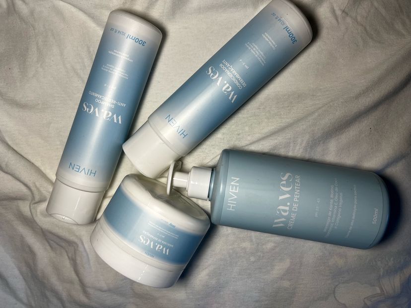 Kit Hiven Waves Shampoo Condicionador Máscara Creme | Produto p ...