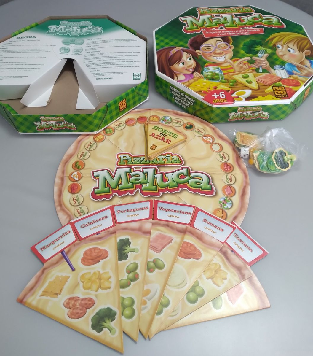 Joguinho Infantil Pizzaria Maluca Criança Brinquedos Grow