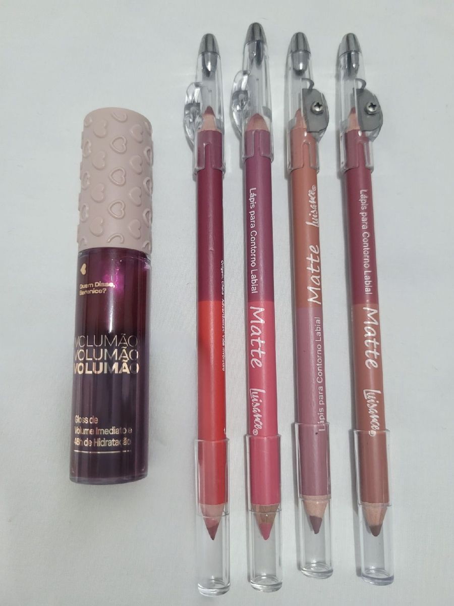 Kit Labial: Gloss Volumão Qdb + 4 Lápis de Contorno Luisance Produtos ...