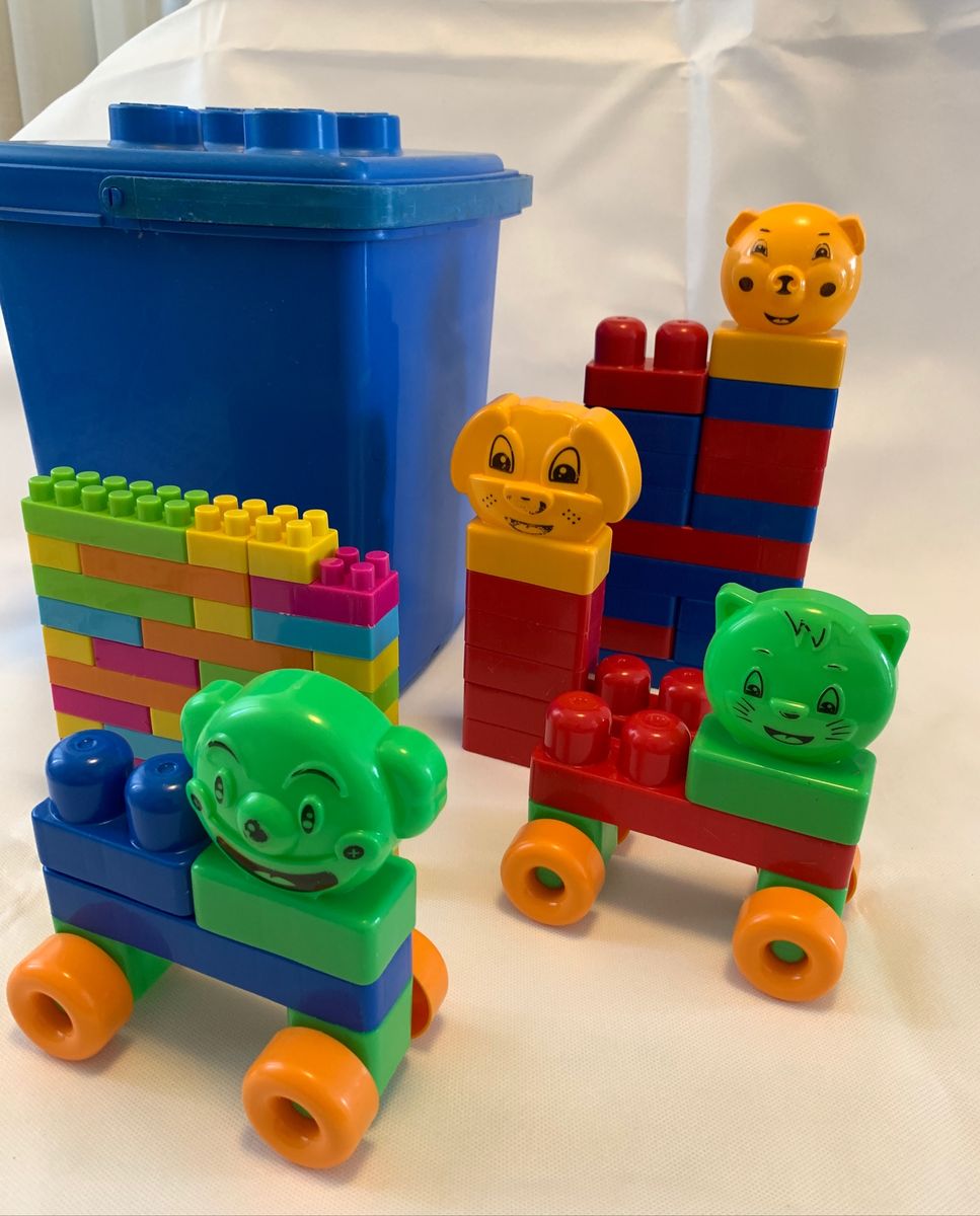 Kit Lego Com Balde Brinquedo Para Bebes Lego Usado Enjoei