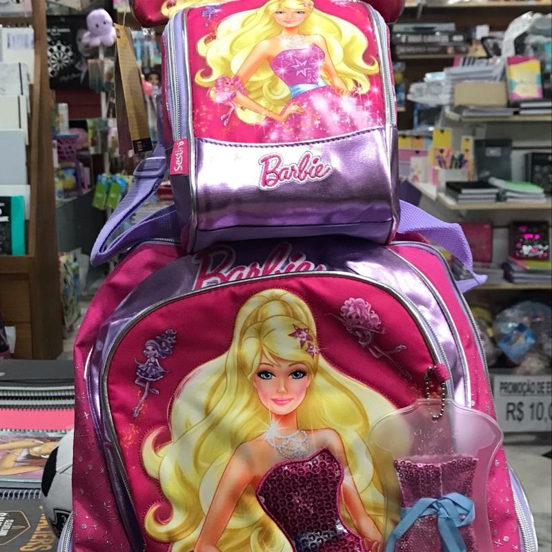 Mochila Barbie A Princesa e A Pop Star G Rosa