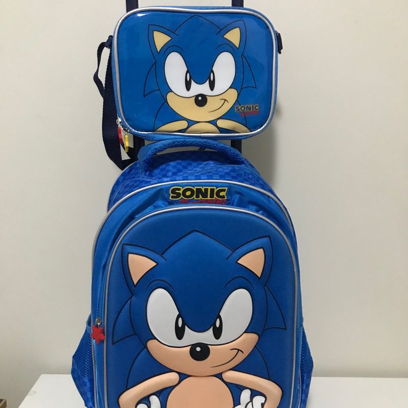 Kit Mochila e Lancheira Item Infantil Sonic Usado 95758782 enjoei
