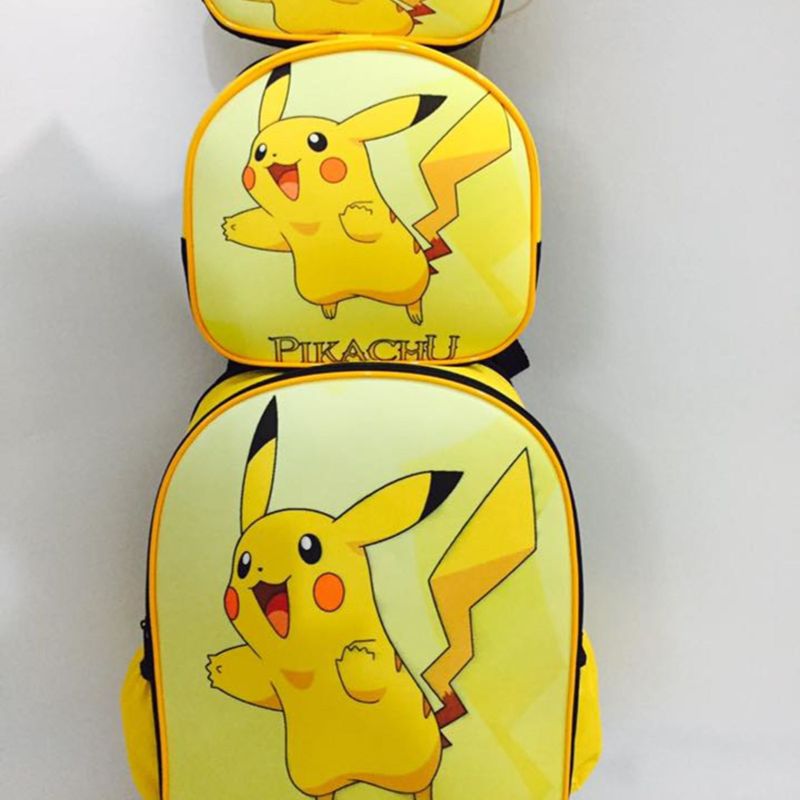 Kit Mochila Infantil Escolar Pikachu de Rodinha Item Infantil Nunca Usado  20796143 enjoei