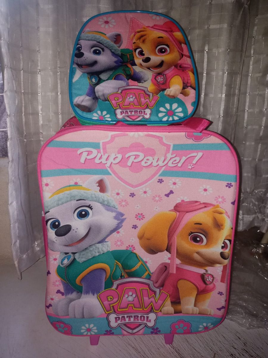 Kit Mochila Rodinha Lancheira Estojo Paw Patrol Infantil Item