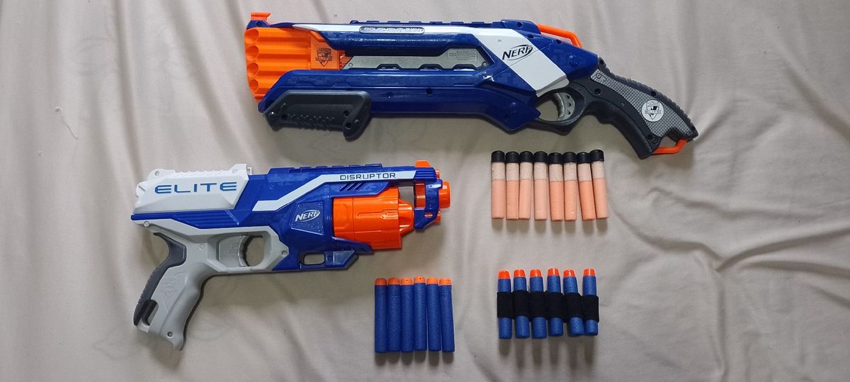 Kit Nerf Elite Rough Cut 2x4 e Disruptor | Hasbro Usado