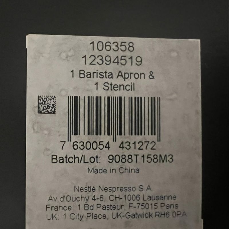 Kit Nespresso Barista Avental Estêncil para Decorar Café Móvel p/  Casa Nespresso Nunca Usado 110483134 enjoei