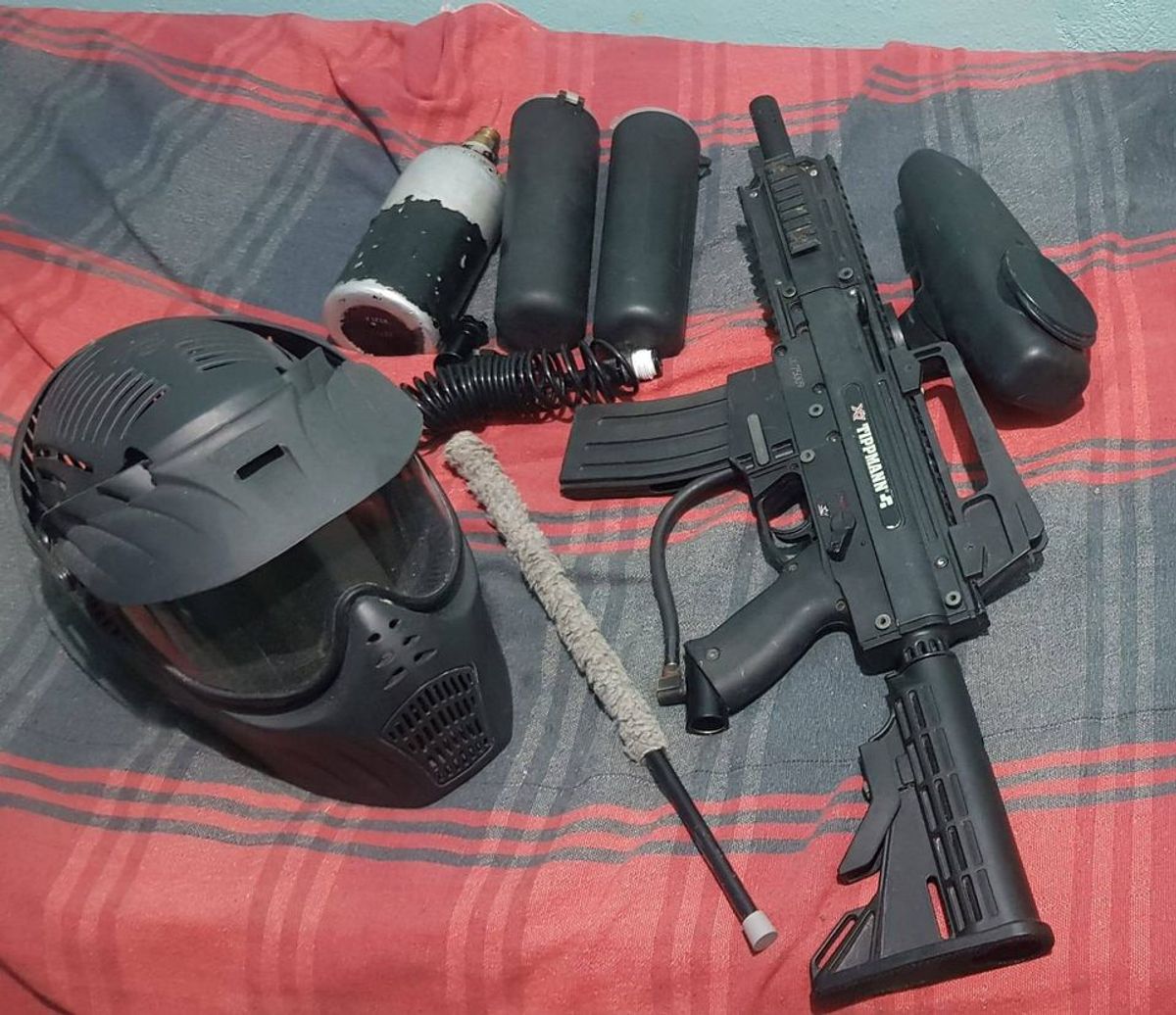 Kit Paintball com Marcador Tippmann X7 Phenom Mecânico Item p
