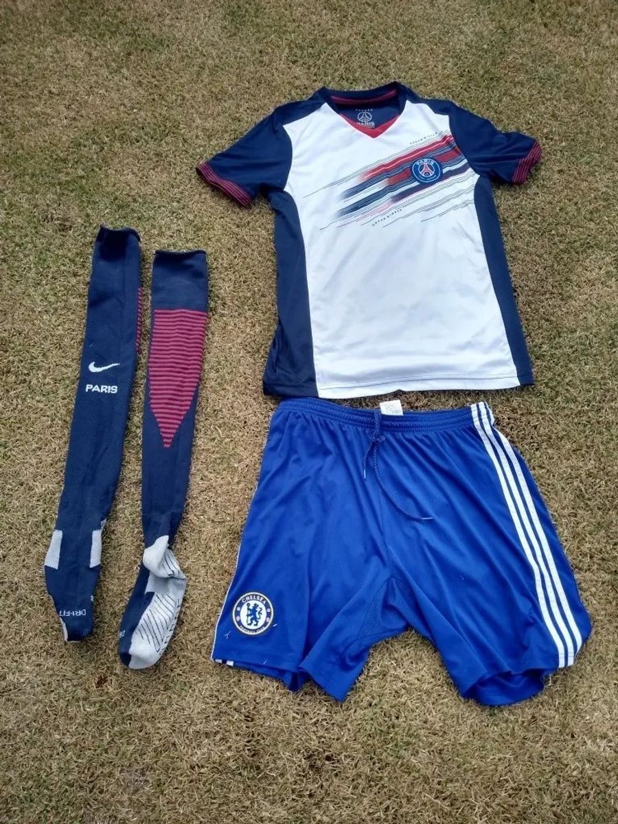 Kit Peladeiro Camiseta Psg, Calção Adidas Chelsea, Meião ...