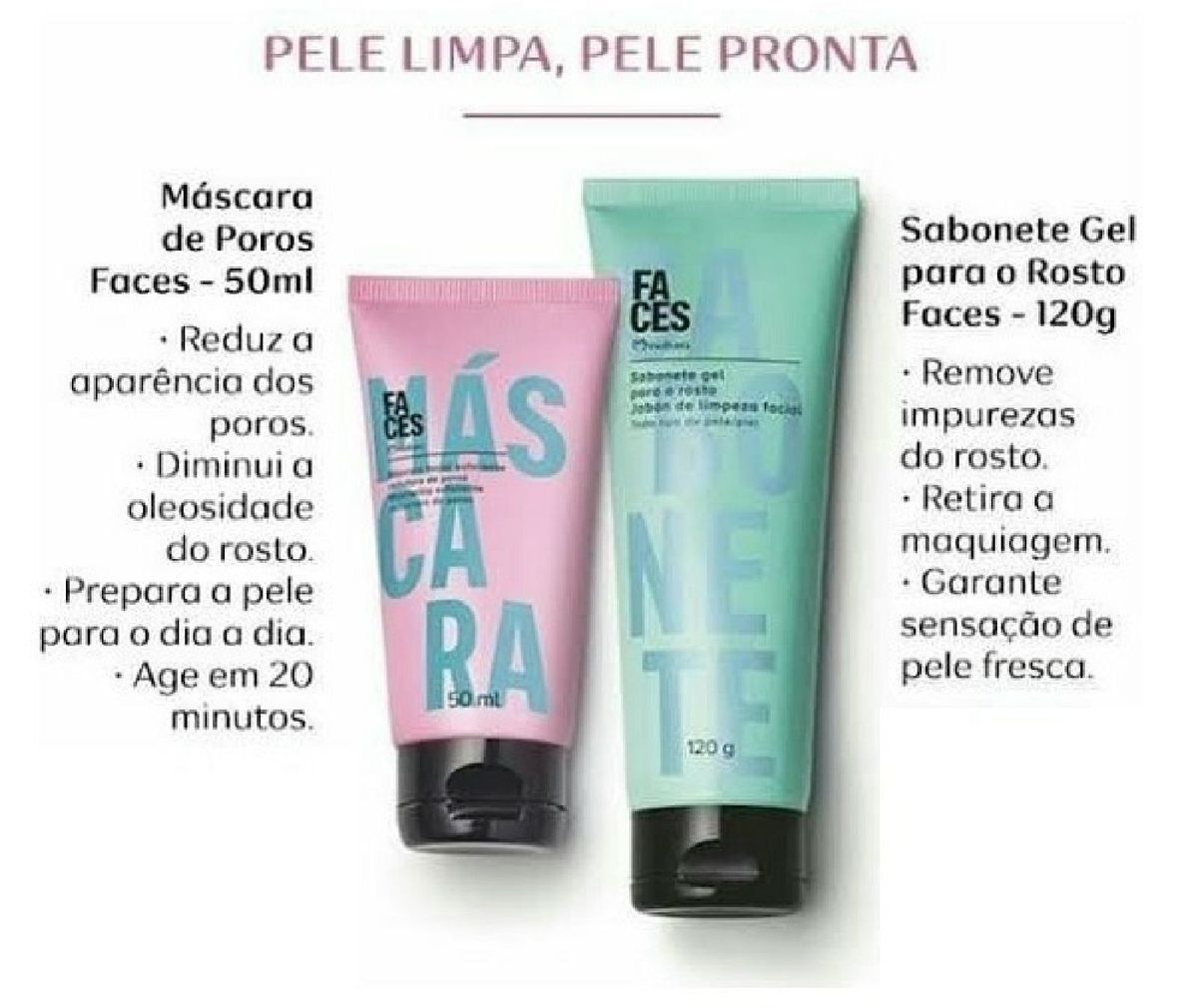 Kit Pele Limpa Natura Faces | Maquiagem Feminina Natura Nunca Usado  40330236 | enjoei