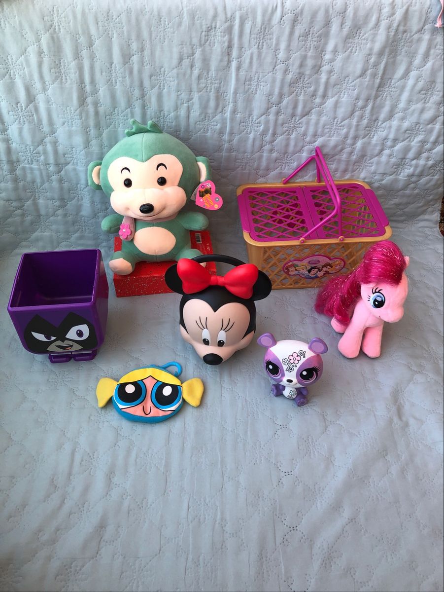 Kit Pelucia My Little Pony, Pet Shop, Cesta Disney Princesas, Dc Pipoca